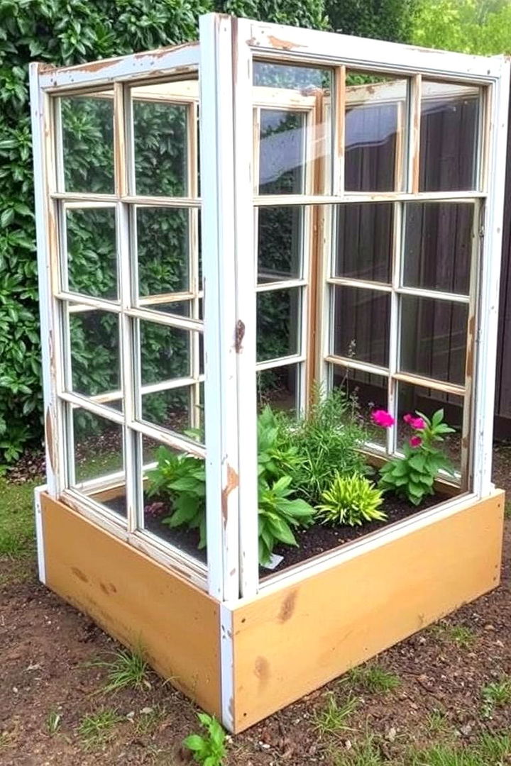 Upcycled Window Frame Beds - 22 Inexpensive Raised Garden Bed Ideas
