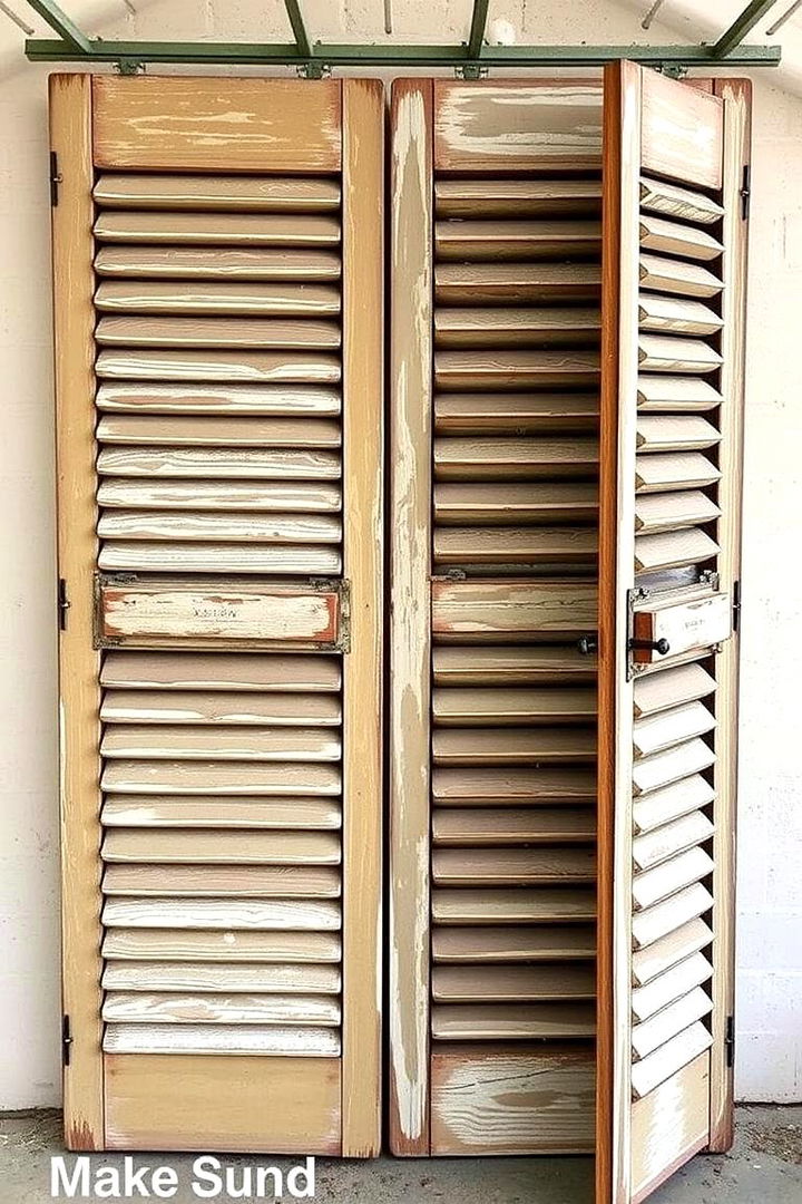 Upcycled Window Shutters - 22 Ideas Cheap Ways to Block Neighbors View