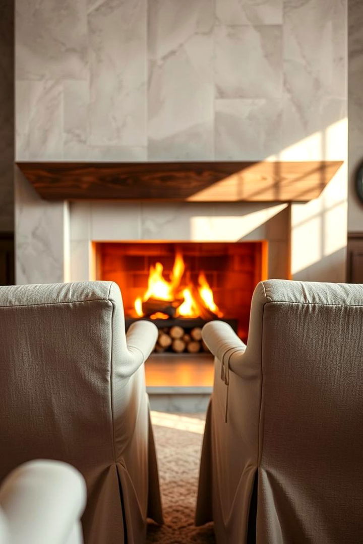 Upholstered Serenity - 22 Chairs in Front of Fireplace Ideas