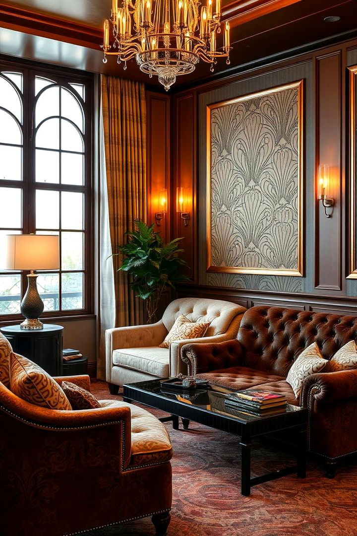 Upscale Upholstery Fabrics - 22 Art Deco Living Room Ideas