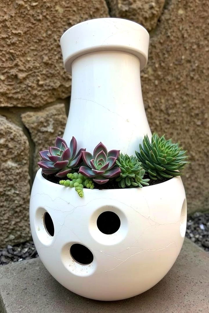 Upturned Pot Designs - 22 Outdoor Succulent Container Ideas