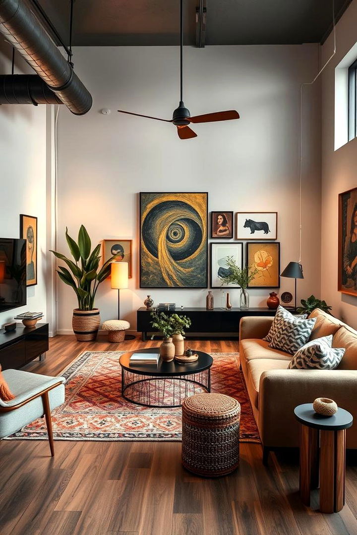 Urban Boho Vibe for Metropolitan Flair - 22 Black Boho Living Room Ideas