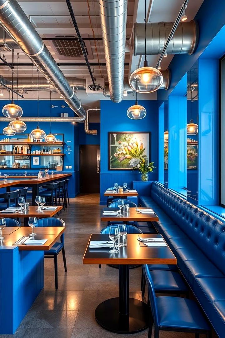 Urban Chic Blue Dining - 22 Blue Dining Room Ideas