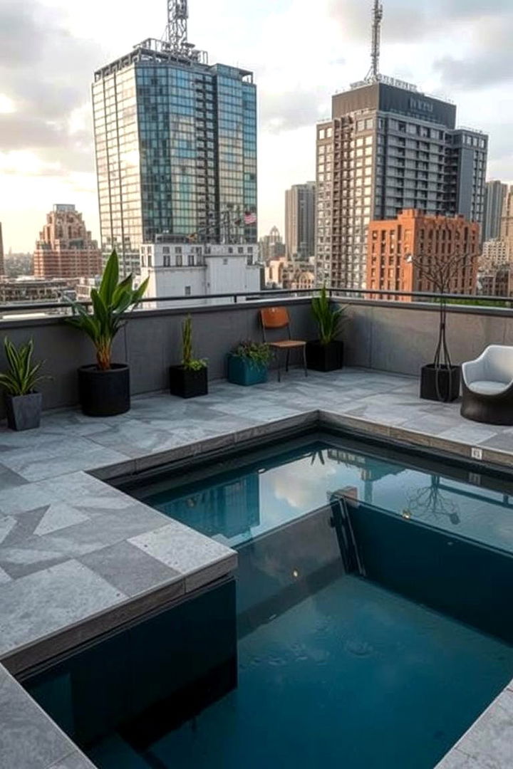 Urban Chic Concrete Plunge Pool - 22 Plunge Pool Ideas