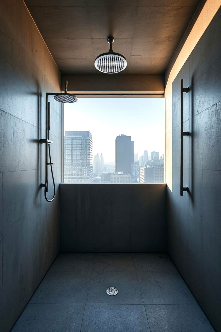 Urban Chic Concrete Shower - 22 Outdoor Shower Ideas