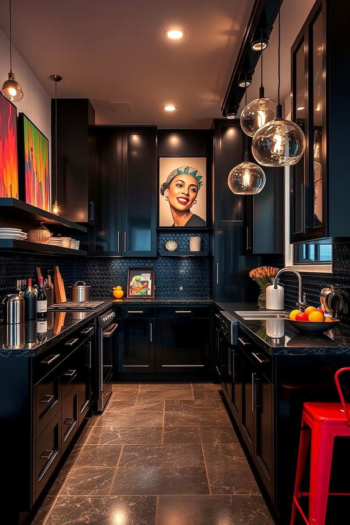 Urban Chic Culinary Hubs - 22 kitchens with beautiful black cabinets