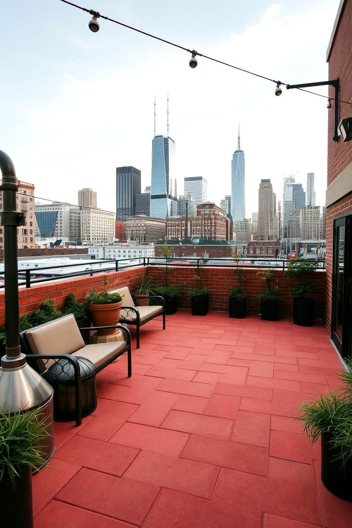 Urban Chic Expansion - 22 Red Paver Patio Ideas