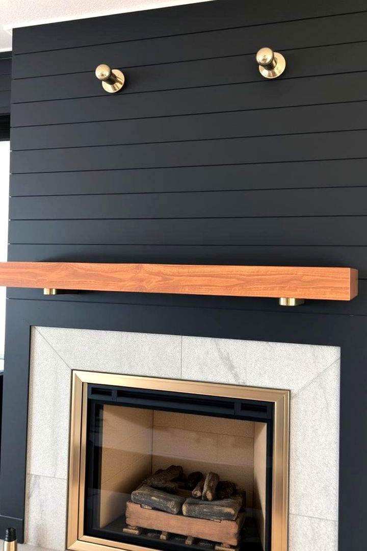 Urban Chic Fusion - 22 Black Shiplap Fireplace Ideas