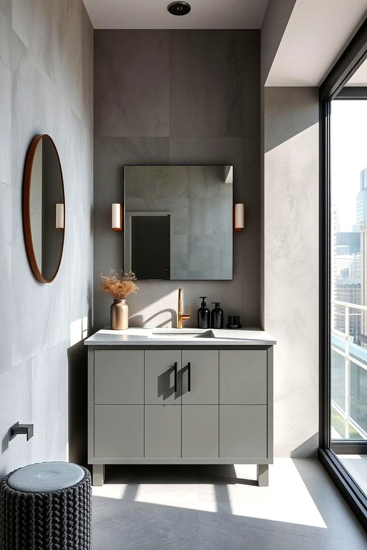Urban Chic Grey Vanity - 22 Grey Bathroom Vanity Design Ideas