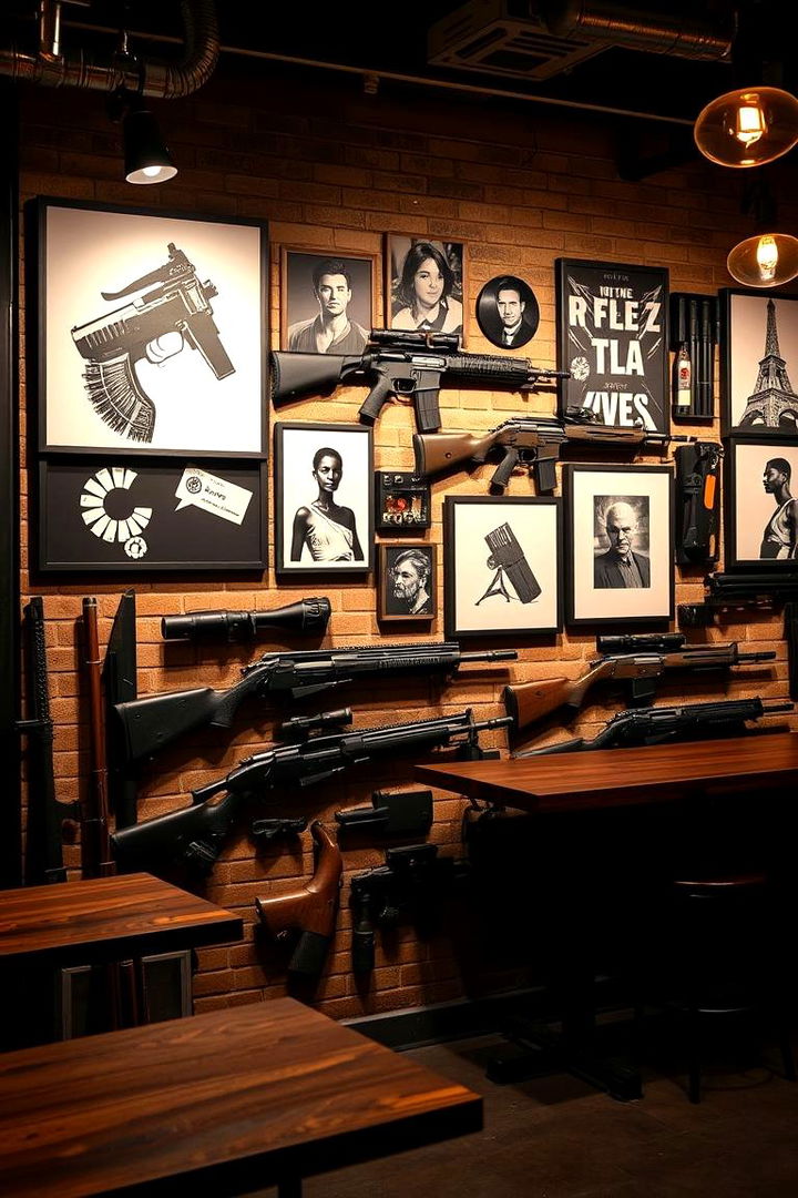 Urban Chic Gun Wall Feature - 22 Gun Wall Ideas