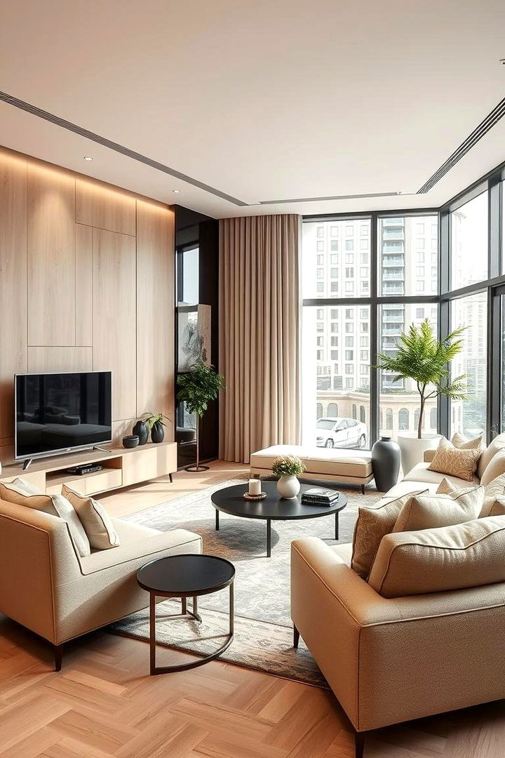 Urban Chic Retreat - 22 Beige Living Room Ideas
