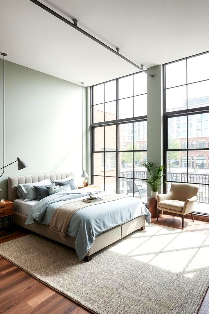 Urban Chic Sanctuary - 22 Light Green Bedroom Ideas