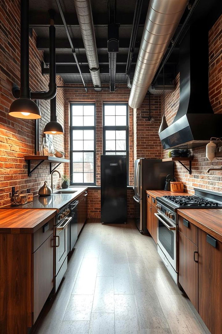 Urban Chic and Industrial Vibe - 22 Kitchen With Black Appliances