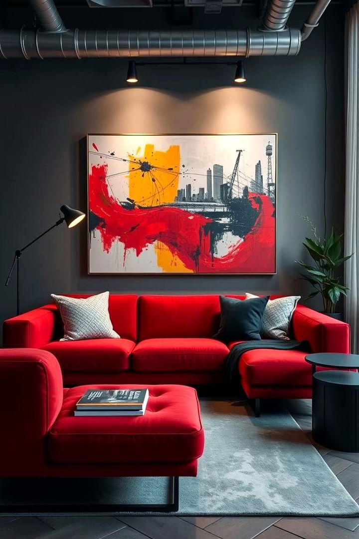 Urban Chic and Sophisticated Statements - 22 Red Couch Living Room Ideas