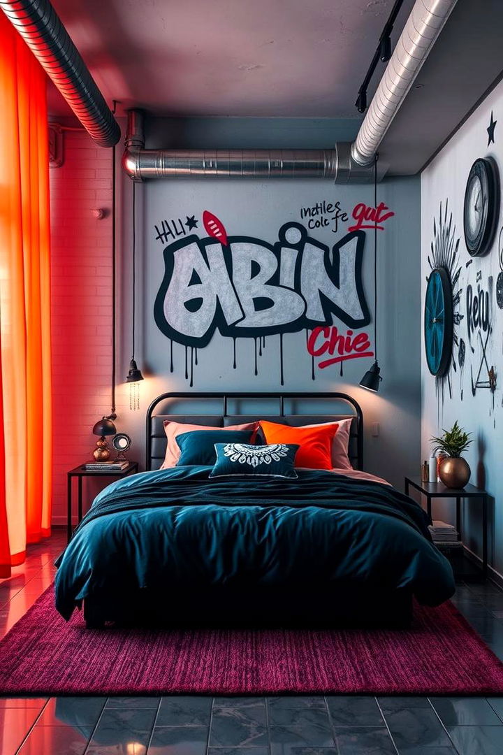 Urban Chic with Color - 22 Colorful Bedroom Ideas