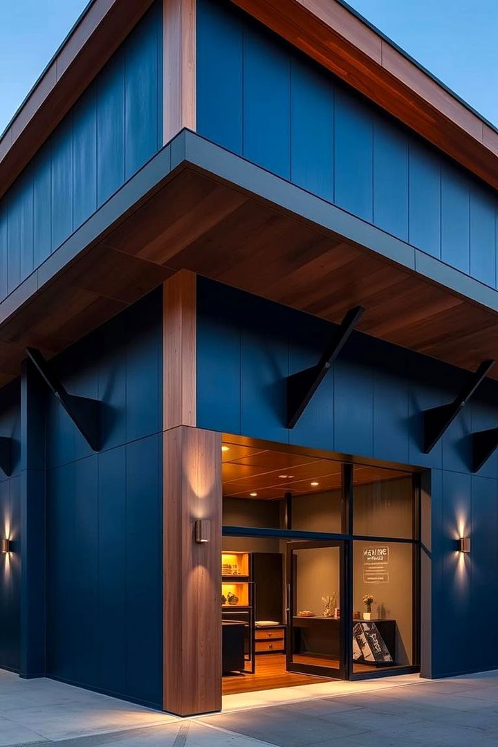 Urban Chic - 22 blue exterior home with a brown roof ideas