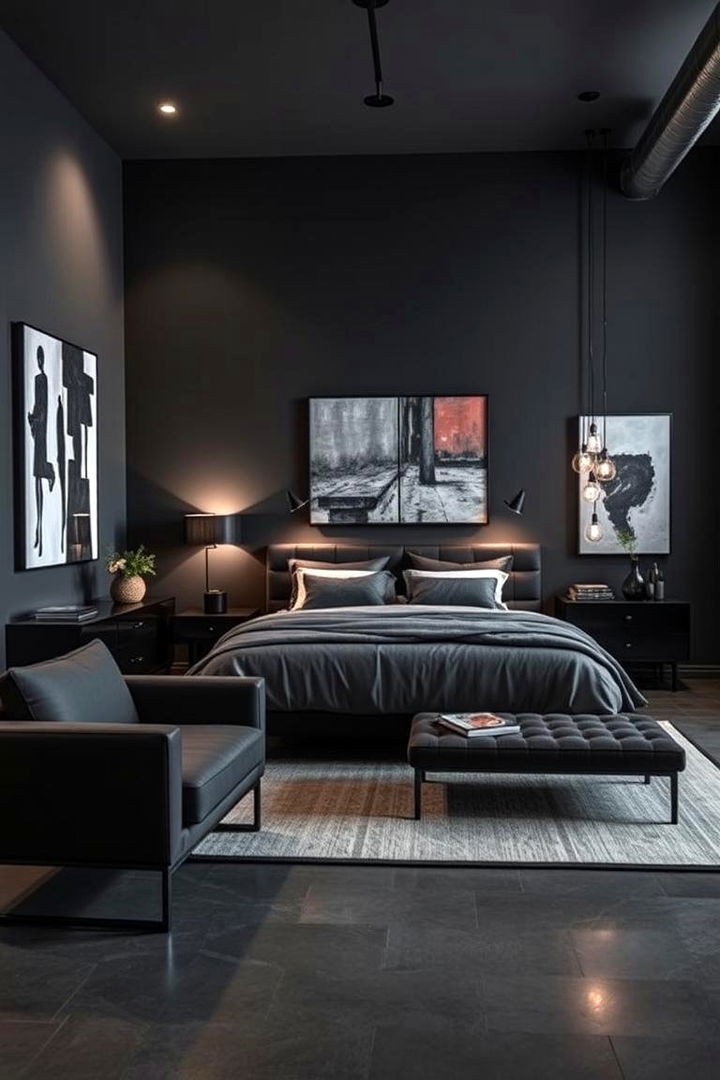 Urban Contemporary Style - 22 Dark Grey Bedroom Ideas