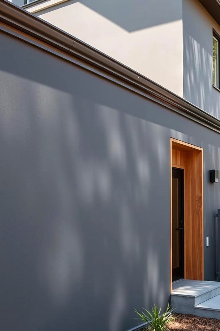 Urban Cool Gray - 22 Paint Colors for a Modern Black House With Cedar Accents