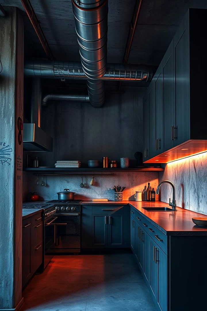 Urban Edge Dark Kitchen - 22 Dark Kitchen Ideas