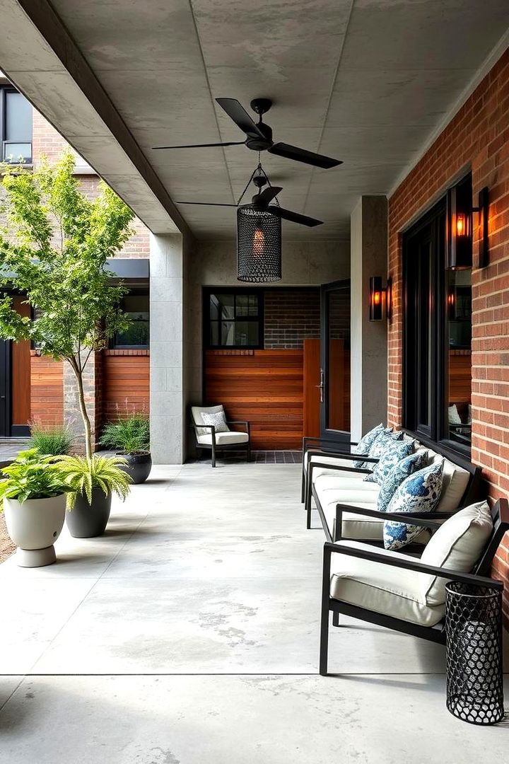 Urban Flair with Bold Design - 22 Concrete Porch Ideas