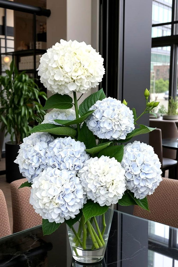 Urban Floral Chic with Hydrangeas - 22 Hydrangea Centerpiece Ideas