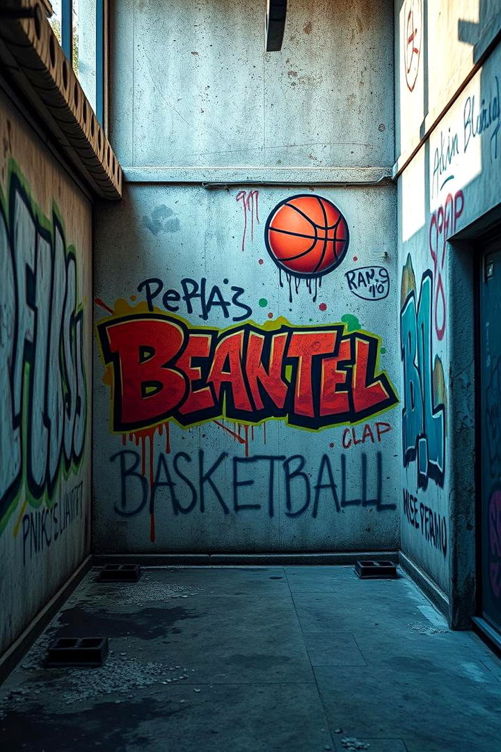 Urban Graffiti Art - 22 basketball room decor ideas