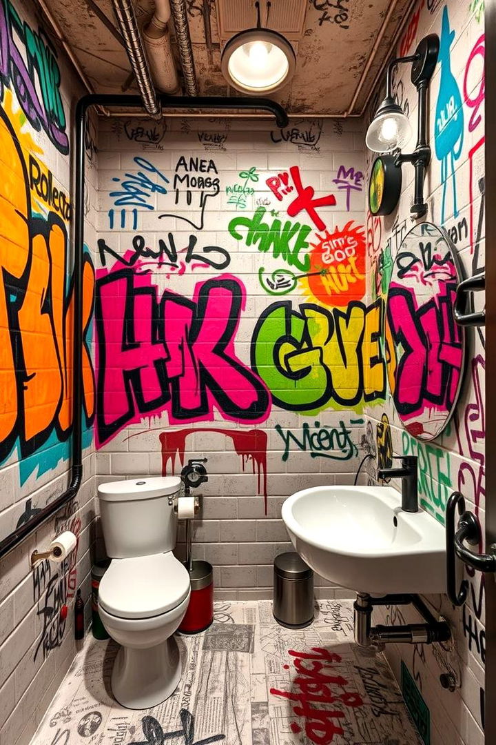 Urban Graffiti Design - 22 Boy Bathroom Ideas