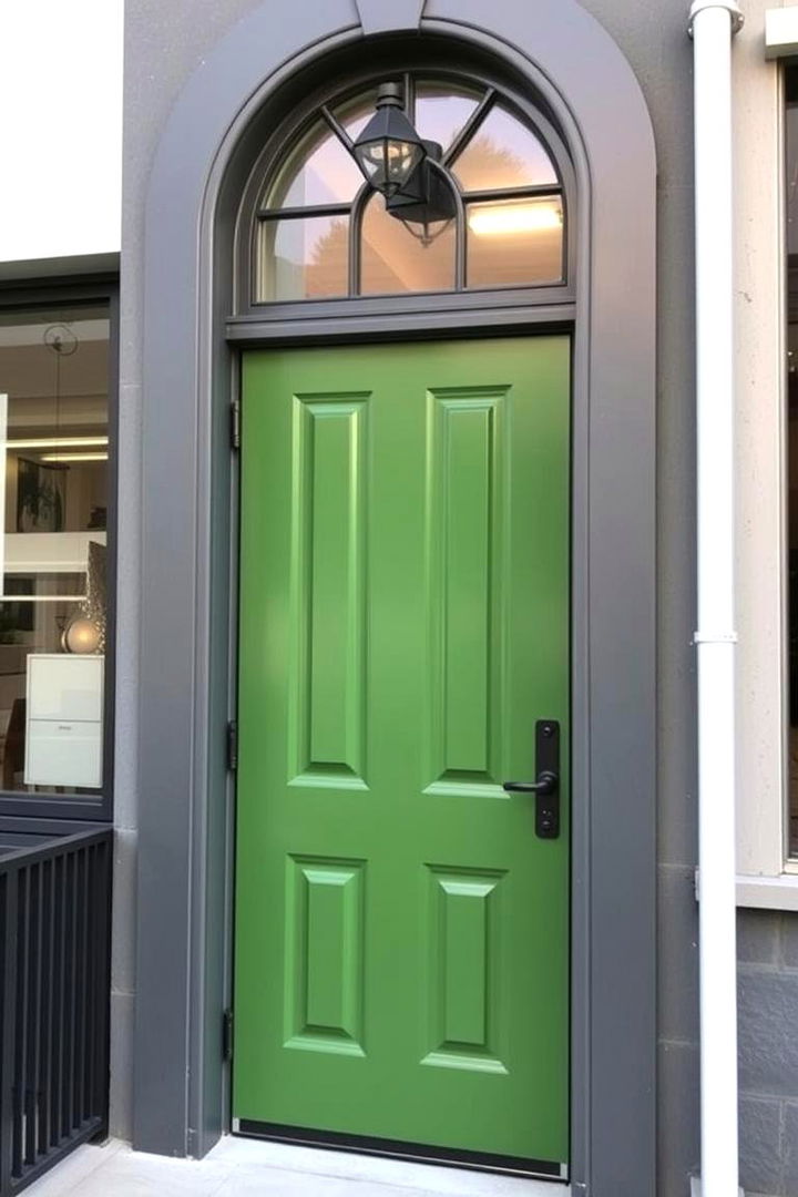 Urban Industrial - 22 Green Front Door Ideas