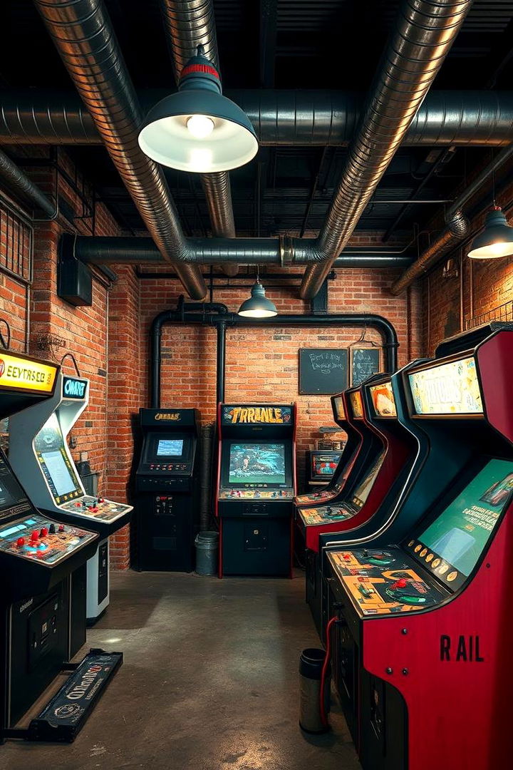 Urban Industrial Arcade - 22 Arcade Room Ideas