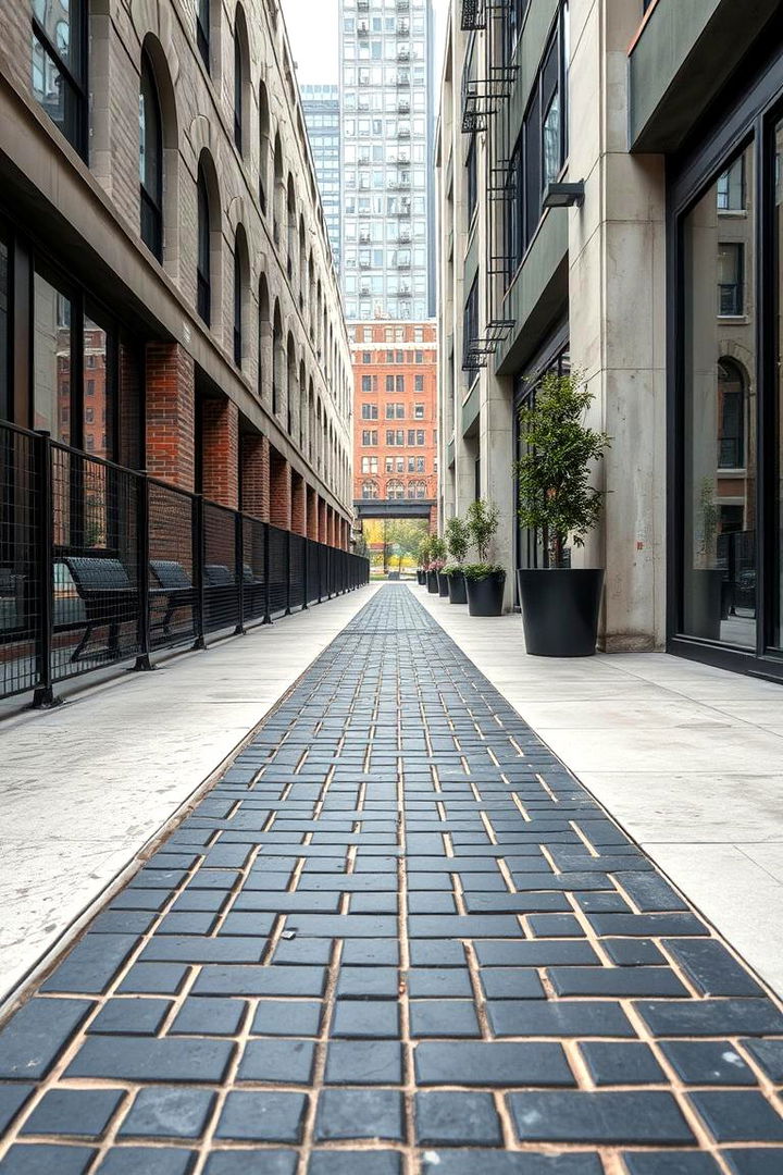 Urban Industrial Chic - 22 Black Brick Walkway Ideas