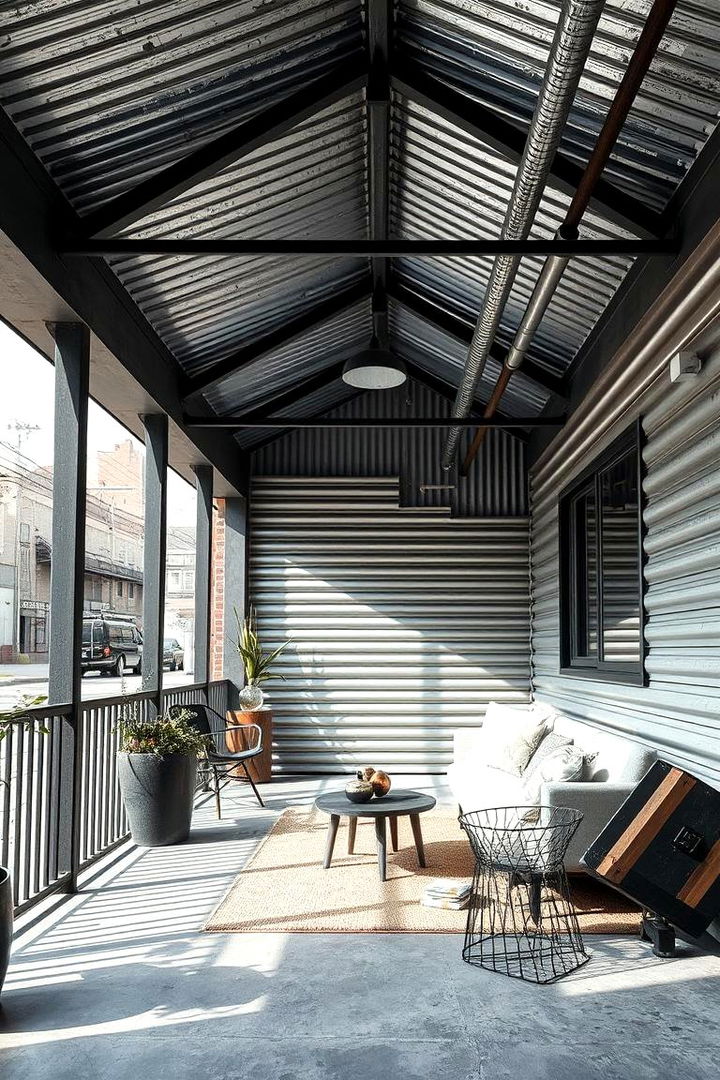 Urban Industrial Edge - 22 Raised Ranch Front Porch Ideas