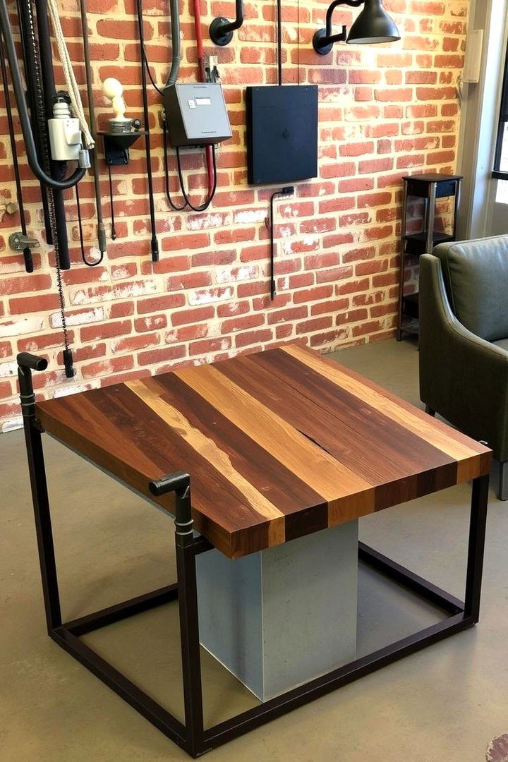 Urban Industrial Edge - 22 Sofa Table Decor Ideas