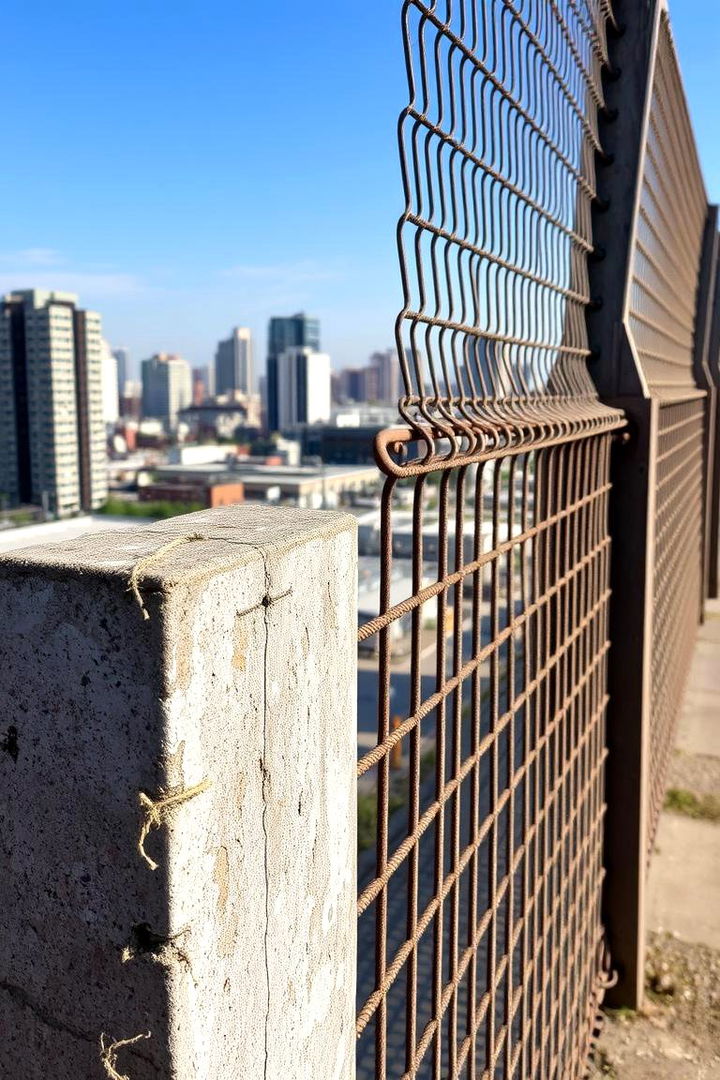 Urban Industrial Edge Fence - 22 Cinder Block Fence Ideas