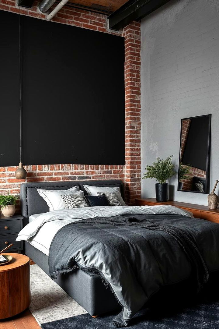 Urban Industrial Fusion - 22 Bedroom Painting Ideas With Two Colors