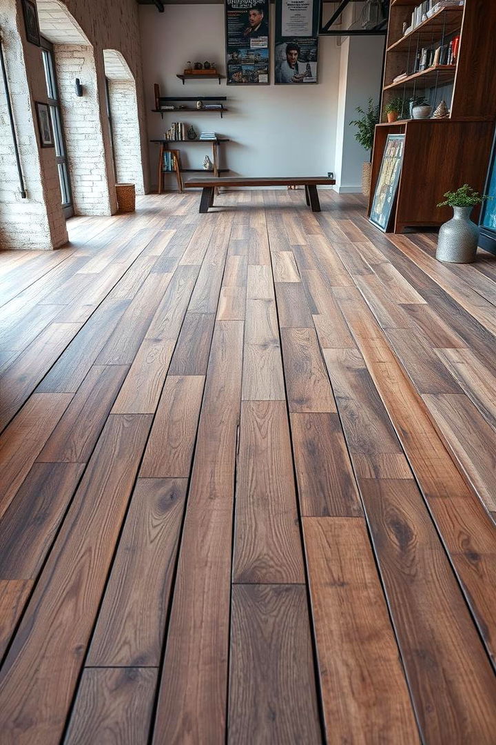Urban Industrial Influence - 22 Living Room Wood Floor Ideas