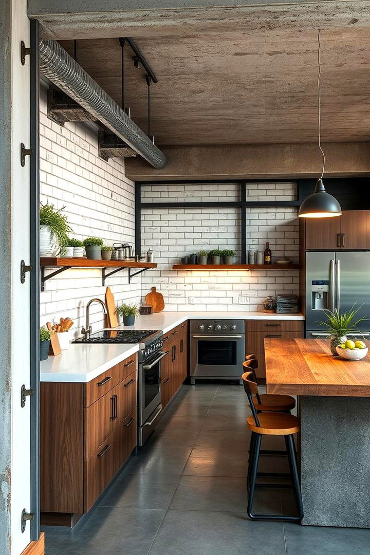 Urban Industrial Meets Serenity - 22 Dark Kitchen Ideas