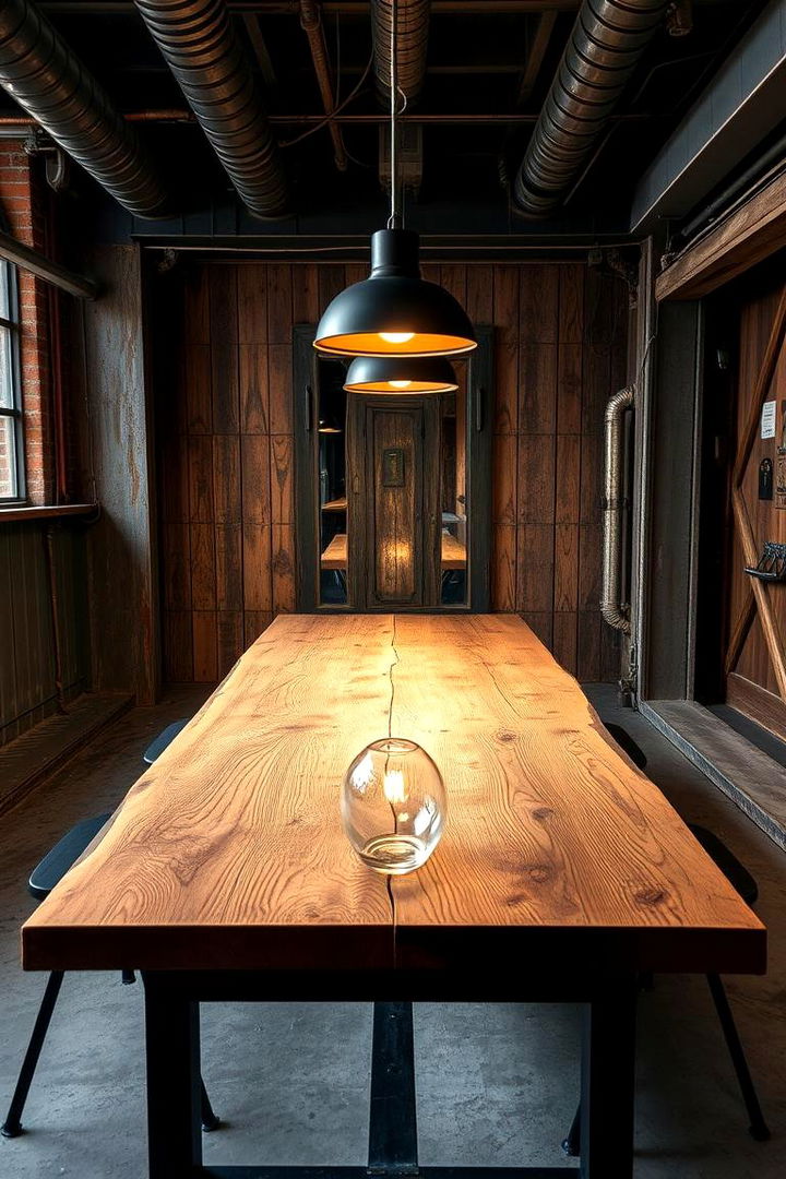 Urban Industrial Table Aesthetics - 22 Round Table Decor Ideas