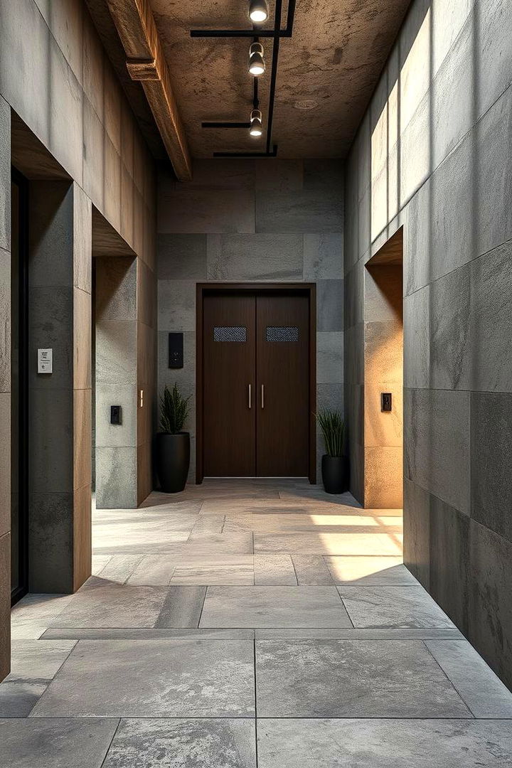 Urban Industrial Tile Style - 22 Small Entryway Tile Floor Ideas