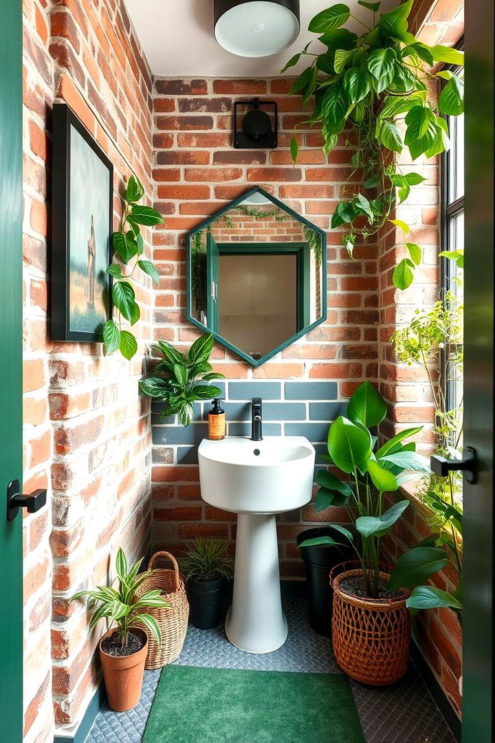 Urban Jungle Chic - 22 Green Powder Room Ideas