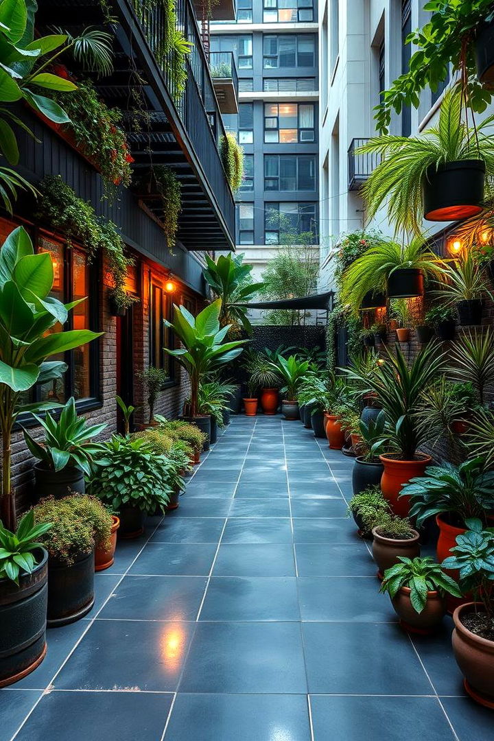 Urban Jungle Vibes - 22 black concrete patio ideas