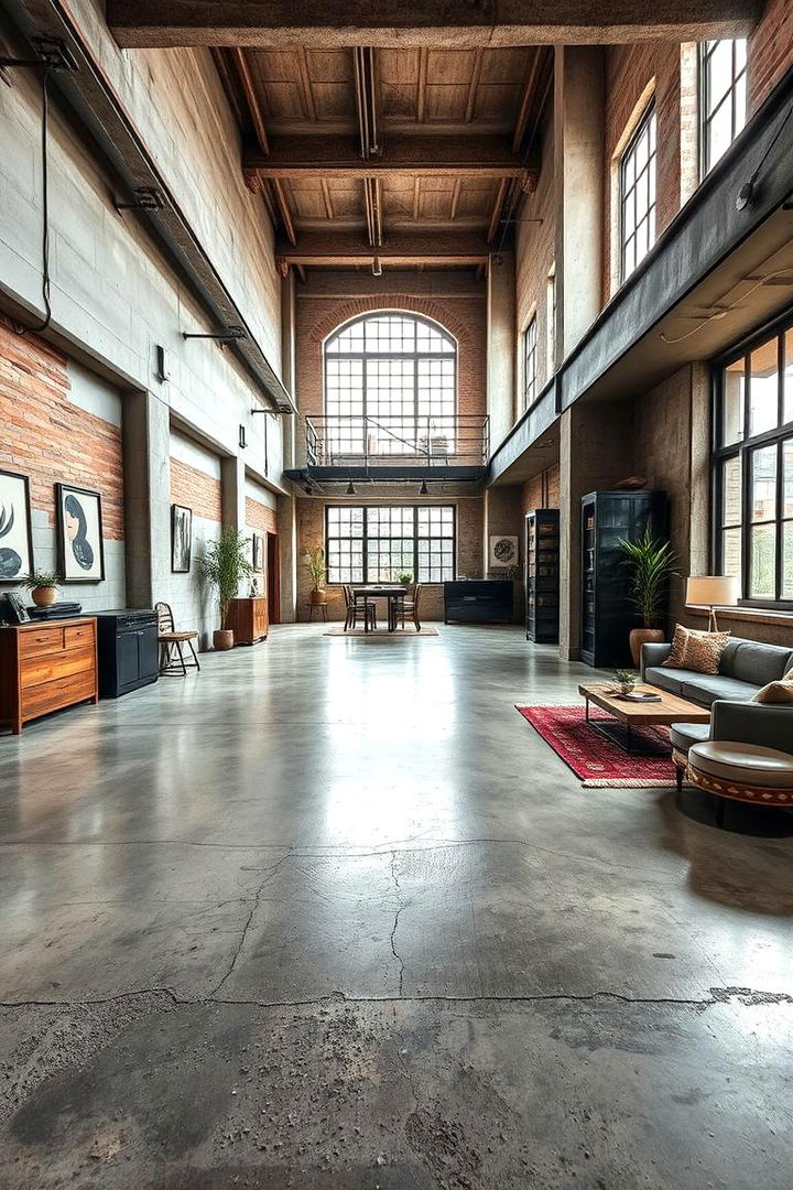 Urban Loft Concrete Appeal - 22 Concrete Floor Design Ideas