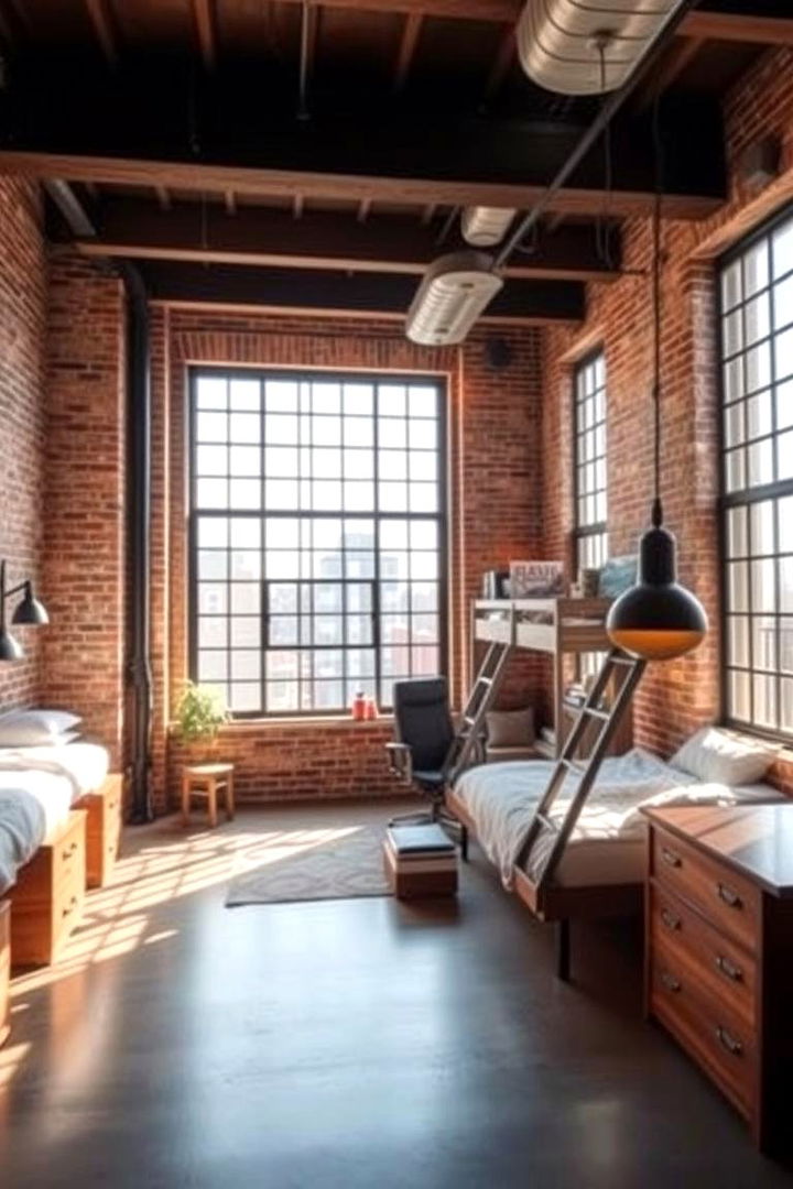Urban Loft Feel - 22 Boys Dorm Room Ideas