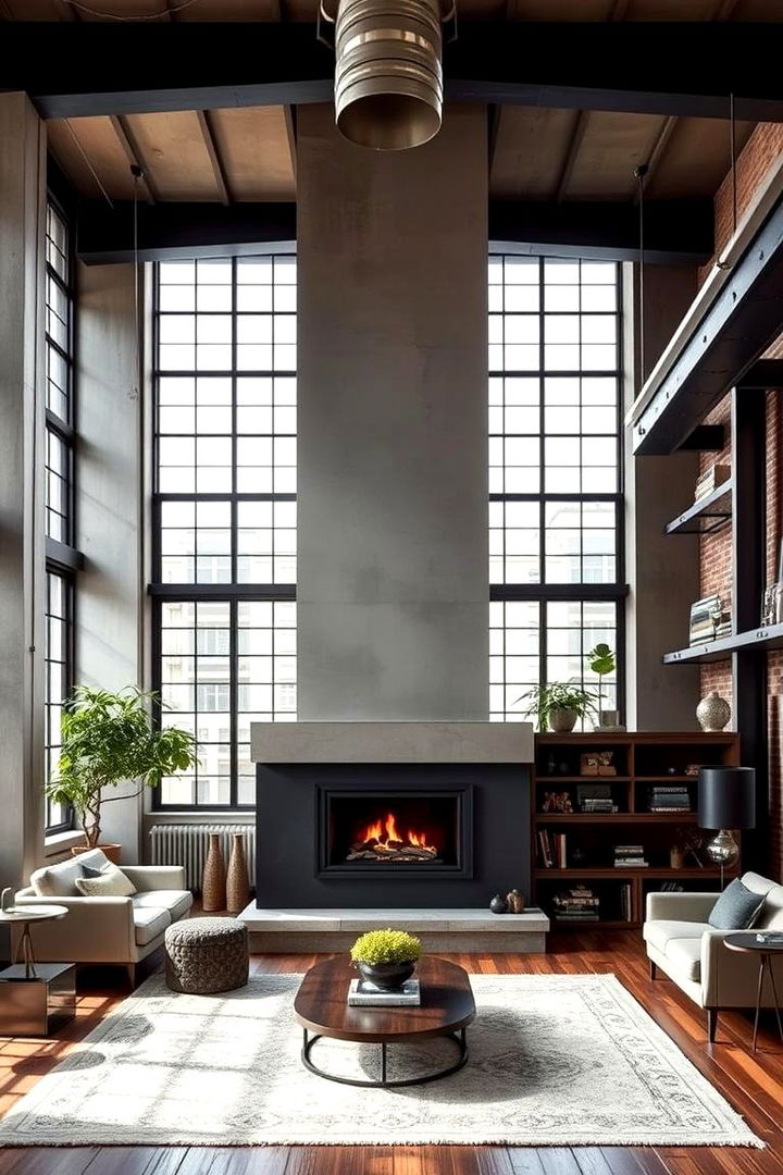 Urban Loft Fireplaces - 22 Off-center Fireplace Ideas