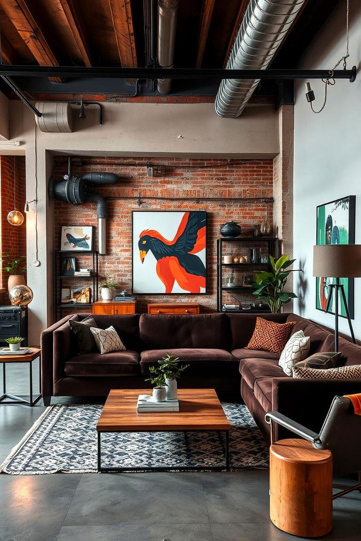 Urban Loft Inspiration - 22 Dark Brown Couch Living Room Ideas
