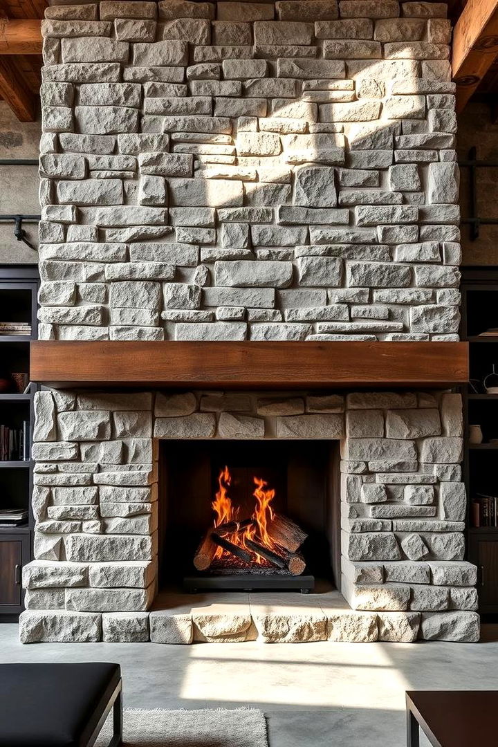 Urban Loft Inspired Faux Stone Designs - 22 Faux Stone Fireplace Ideas