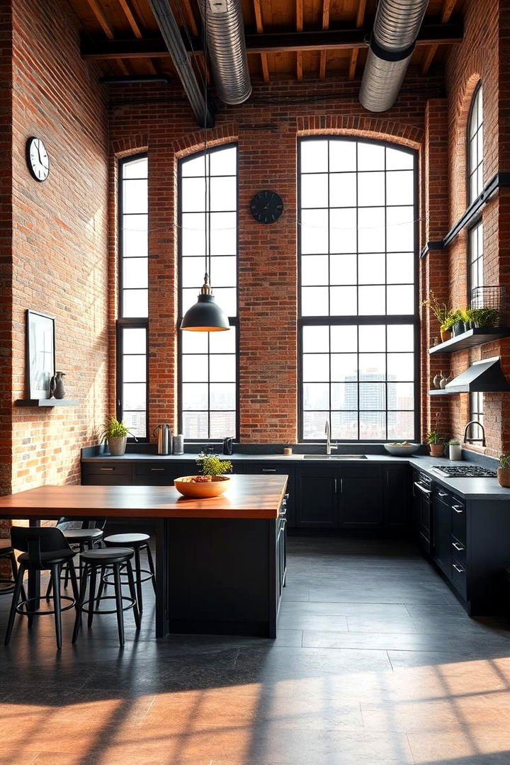 Urban Loft Kitchen with Slate Flooring - 22 Kitchens With Slate Floors