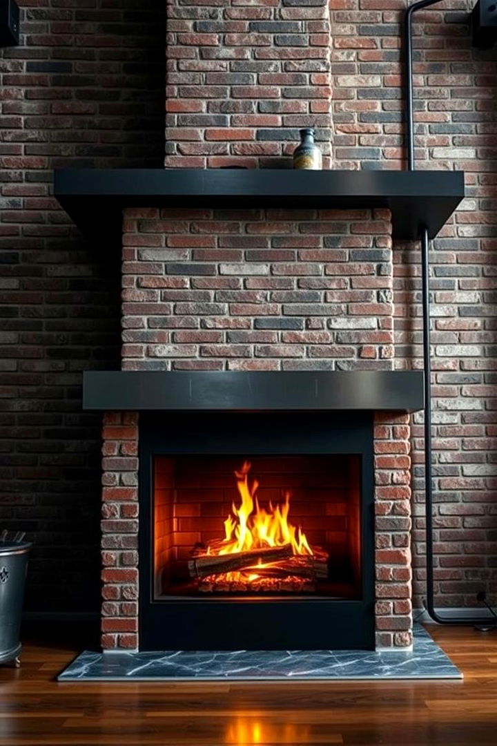 Urban Loft Style Fireplace - 22 Faux Fireplace Ideas