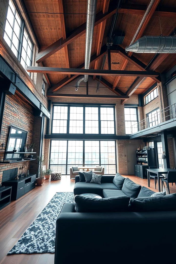 Urban Loft Style with Dark Accents - 22 dark grey couch living room ideas