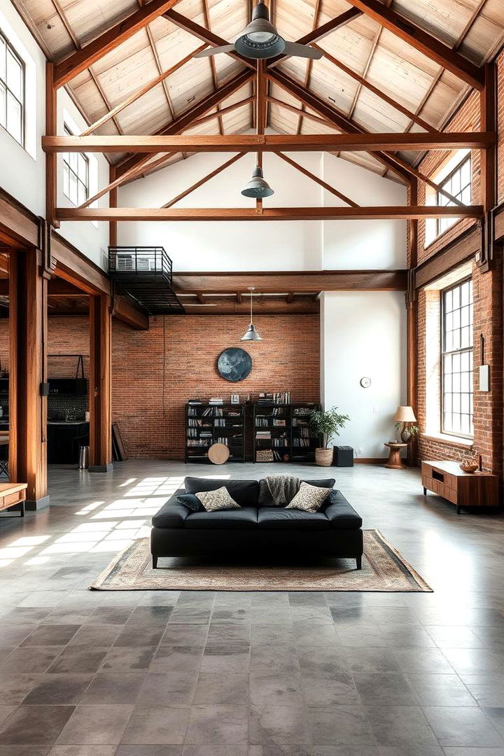 Urban Loft Style with a Black Centerpiece - 22 Black Couch Living Room Ideas