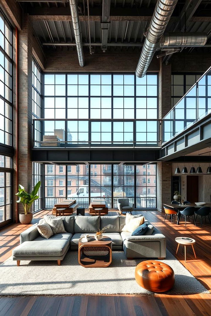 Urban Loft with Open Concept - 22 Grey Sectional Living Room Ideas
